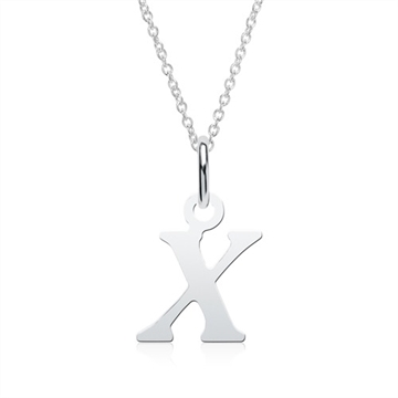 Vedhæng i Sølv med bogstavet X
