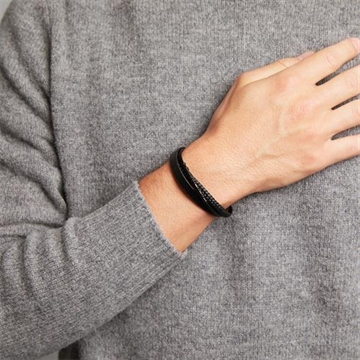 Armbånd i sort Læder 
