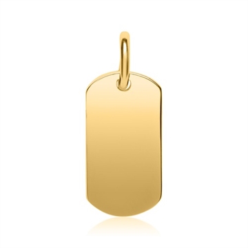 Dogtag i forgyldt Sølv - Mulighed for gravering