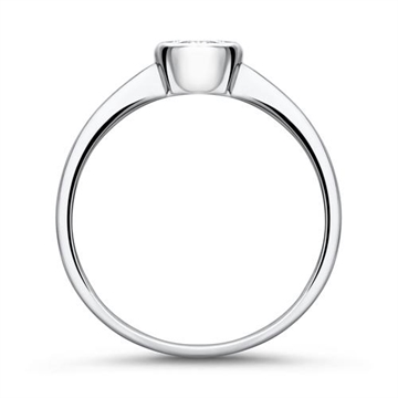 Forlovelsesring i 9 kt. Hvidguld med Zirkonia