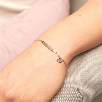Armbånd i 14 kt. Guld med Hjerte 