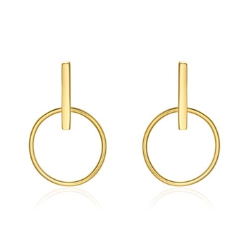 Ørestikker i 9 kt. Guld med Ringe