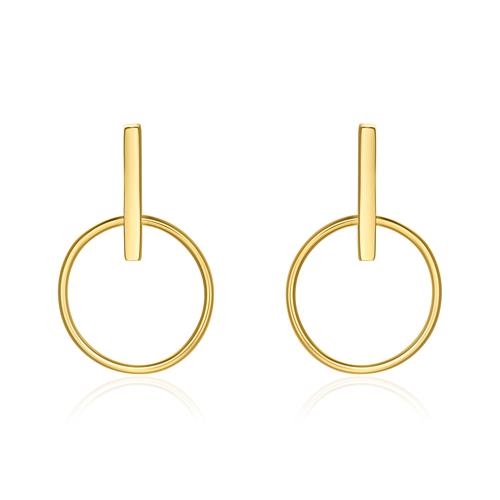 Ørestikker i 9 kt. Guld med Ringe