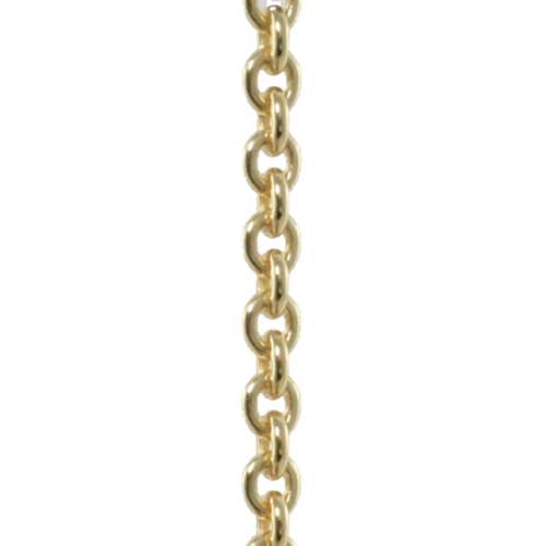 Ankerkæde i forgyldt Sølv 2,0 mm fra 38 cm