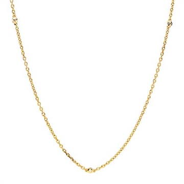 Collier i 8 kt. Guld med Diamanter 0,025 ct. - 45 og 48 cm