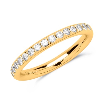 Alliancering 14 kt. Guld med Diamanter - 0,35 ct.