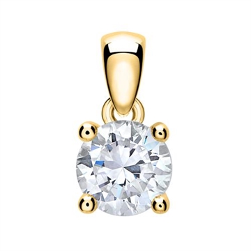 Vedhæng i 14 kt. Guld med Diamant - 0,25 ct.