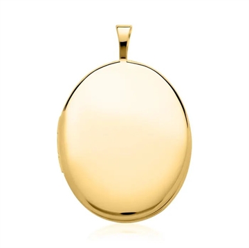 Graverbar oval Medaljon i 14 kt. Guld