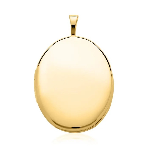 Graverbar oval Medaljon i 14 kt. Guld