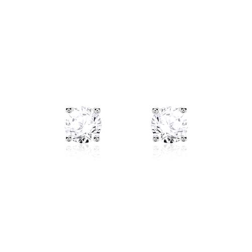 Ørestikker i 14 kt. Hvidguld med Diamanter - 0,20 ct.