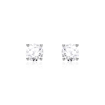 Ørestikker i 14 kt. Hvidguld med Diamanter - 0,30 ct.