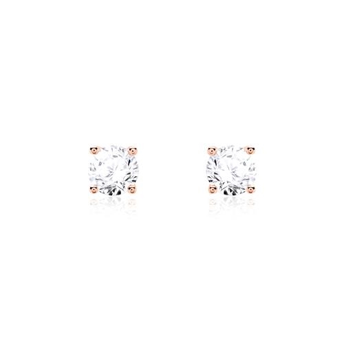 Ørestikker i 14 kt. Rosaguld med Diamanter - 0,20 ct.