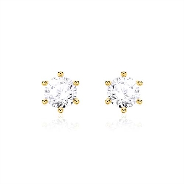 Ørestikker i 14 kt. Guld med Diamanter 0,40 ct.