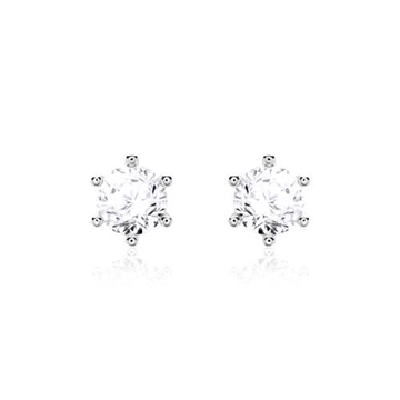 Ørestikker i 14 kt. Hvidguld med Diamanter 0,40 ct