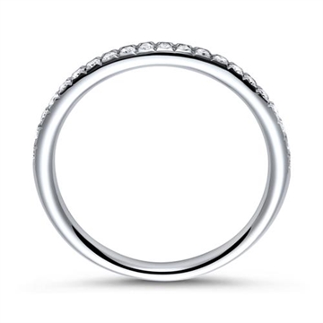 Alliancering i 14 kt. Hvidguld med Diamanter - 0,21 ct.