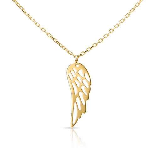 Collier i 9 kt. Guld med Engelvinge