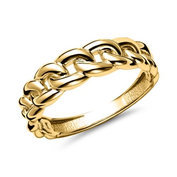 Ring i 9 kt. Guld med Panserled