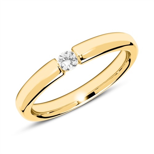 Forlovelsesring i 14 kt. Guld med Diamant - 0,10 ct.