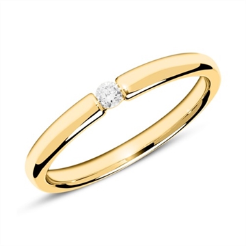 Forlovelsesring i 14 kt. Guld med Diamant - 0,05 ct.