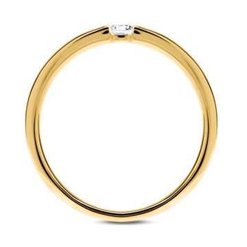 Forlovelsesring i 14 kt. Guld med Diamant - 0,05 ct.