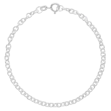 Sølv Armbånd med snoede Led - 18,5 cm