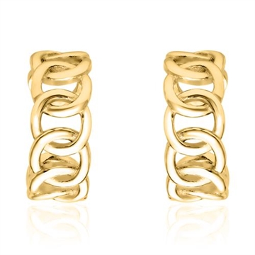 Ear Cuffs i forgyldt Sølv med flettet Ringe