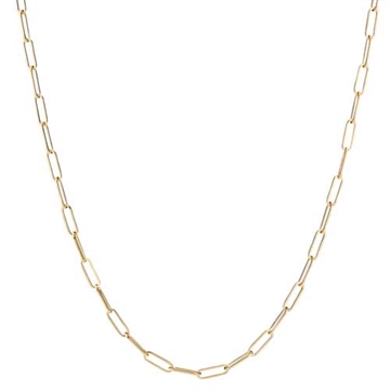 Collier i 9 kt. Guld med aflange Led 