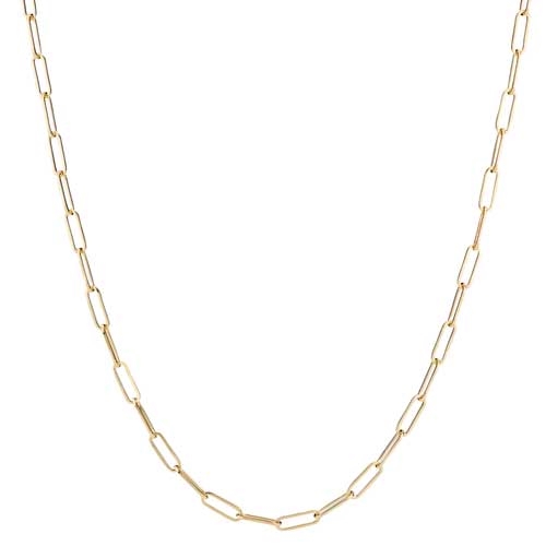 Collier i 9 kt. Guld med aflange Led 