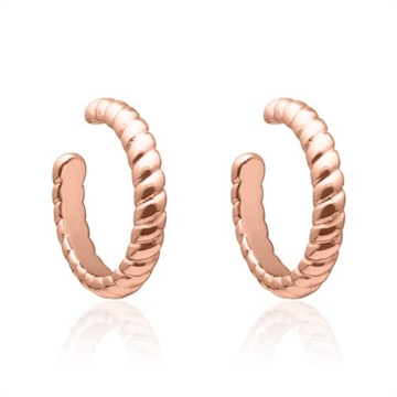 Snoet Ear Cuffs i rosaforgyldt Sølv