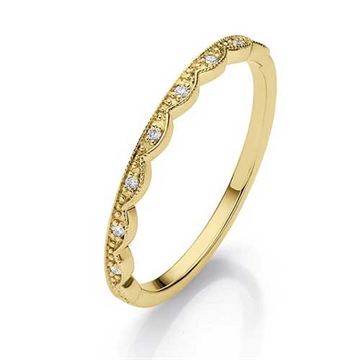 Diamantring i 14 kt. Guld med Diamanter - 0,045 ct