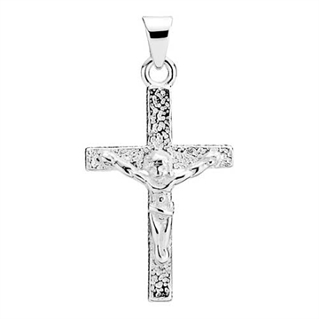 Kors i Sølv med Kristus - 23 x 14 mm