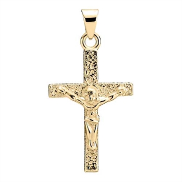 Kors i 8 kt. Guld med Kristus - 23 x 14 mm