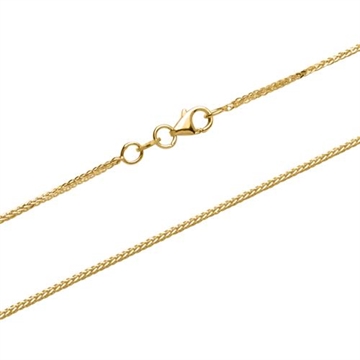 Foxtail Kæde i 9 kt. Guld - fra 38 cm