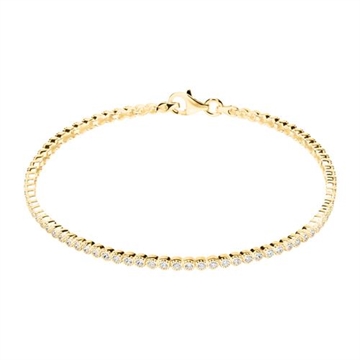 Armbånd i 9 kt. Guld med Zirkoniasten