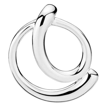 Snoet rundt vedhæng i Sølv