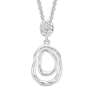 Sølv Halskæde med Ringe - 45 og 48 cm