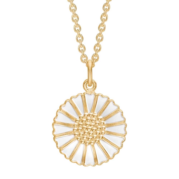 Collier i forgyldt Sølv med Marguerit