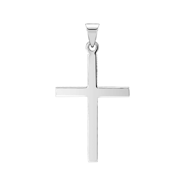 Vedhæng i Sølv med stav Kors - 28 x 18 mm