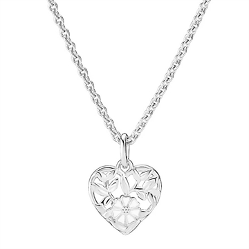 Lund Marguerit Sølvkæde med Hjerte