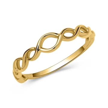 Ring 8 kt. Guld flettet design