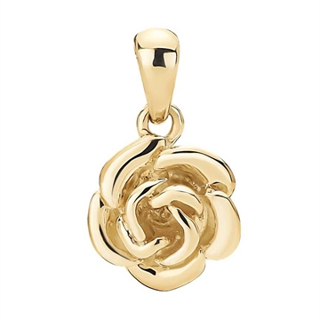 Guld vedhæng med Rose