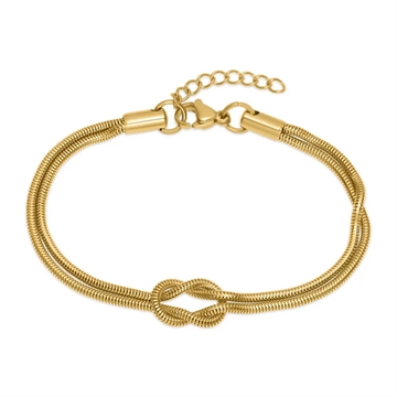 Forgyldt Armbånd med Kærlighedsknude 