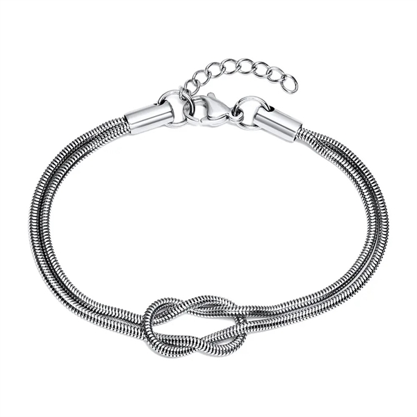 Armbånd med flettet Kærlighedsknude
