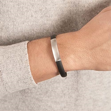 Armbånd i Gummi og Stål 