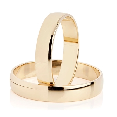 BARTOLI Classic vielsesringe i 14 kt. Guld - 4 mm