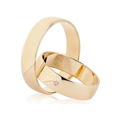 BARTOLI Classic vielsesringe i 14 kt. Guld - 5,0 mm