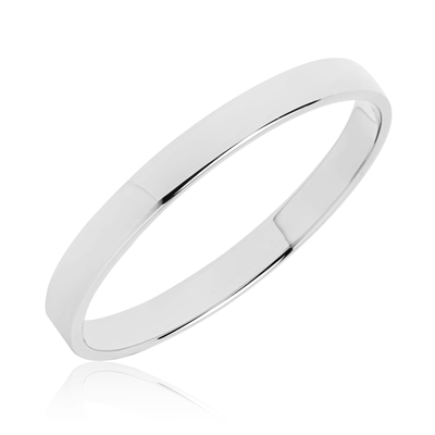 BARTOLI Classic vielsesring i 14 kt. Hvidguld - 2,5 mm