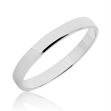 BARTOLI Classic vielsesring i 14 kt. Hvidguld - 3 mm