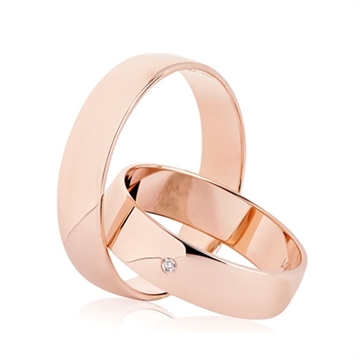 BARTOLI Classic vielsesringe i Rosaguld - 5 mm