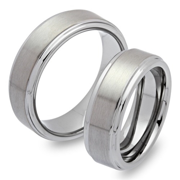 Vielsesringe i Tungsten - 6 mm